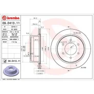 ���� ��������� ����. � �� ��������� Mitsubishi Pajero Sport II (KH_ KG_) 01/08- Brembo 09D41311 - 09D41311 ����