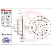 ���� ��������� ����. � �� ��������� Mitsubishi Pajero Sport III (KS_) 08/15- Brembo 09D85311 - 09D85311 ����