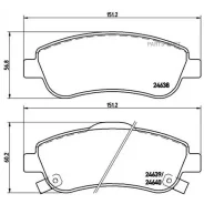 ������� ��������� �������� ������. Honda CR-V III (RE_) 06/06- / Honda CR-V IV (RM_) 01/12- Brembo P28045 - P28045 ����