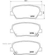 ������� ��������� �������� ������. Hyundai Aslan 06/14- / Hyundai Genesis (DH) 06/14- / Hyundai G Brembo P30070 - P30070 ����