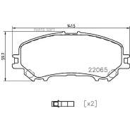 ������� ��������� �������� ������. Nissan X-Trail (T32_) 10/13- Brembo P56099 - P56099 ����