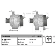 ��������� 14V 150A Denso DAN1484 - DAN1484 ����