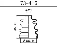 ������� ����� ����������� ��� Daihatsu Terios, Suzuki Baleno, Toyota CAMI ����������� maruichi 73-416 73416 ����