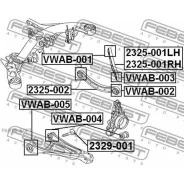 ����������� ������� �������� ������ VW Touareg I/II 7L# 7P# 03/01- Audi Q7 06/03-15/08 Porsche Cayene I/II 02/09- + ���������� ���� � ����� Febest VWA...