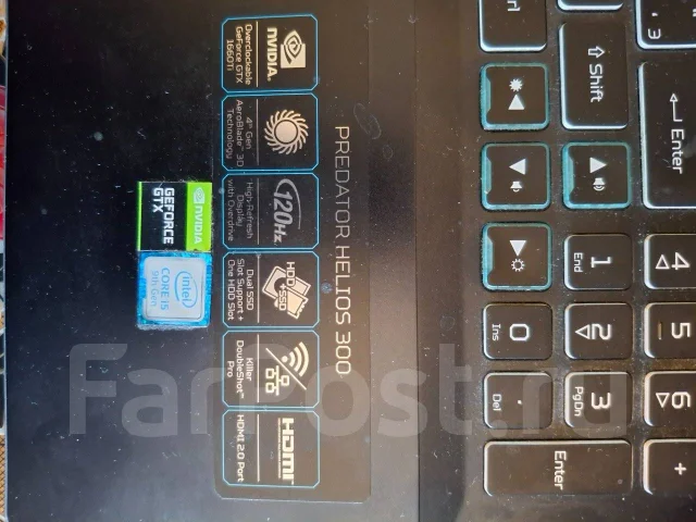Acer Predator Helios 300. 17.3", 2,4����, ��� 16 ��, ���� 2 000���, WiFi: 1, Bluetooth: 1, ����������� �� 3��. ����