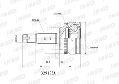 ���� ������� 26/24 ABS 48 �������� ������ ����� ��� Toyota Corolla, Toyota Vista, Toyota Prius inko 329193a 329193A ����