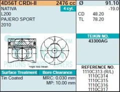 ������� ��������� Teikin 43300AG STD (4��/����) 43300AGSTD ����