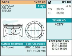 ������� ��������� Teikin 46277 STD (4��/����) 46277-STD Teikin 46277STD ����