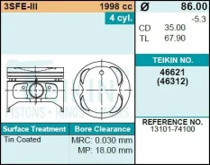 ������� ��������� Teikin 46621 0.50 (4��/����) 46621-050 Teikin 46621050 ����