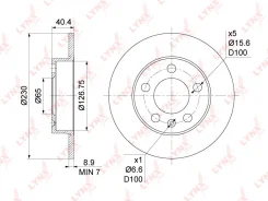 ���� ��������� ��������������� (232x9) | ��� | BN1194 LYNXauto BN1194 ����