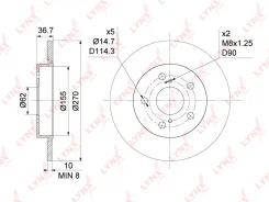 ���� ��������� ��������������� (270x10) | ��� | BN1144 LYNXauto BN1144 ����
