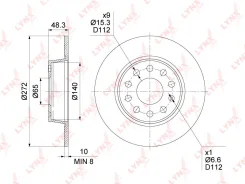 ���� ��������� ��������������� (272x10) | ��� | BN1235 LYNXauto BN1235 ����