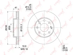 ���� ��������� ������������� (236x20) | ����� | BN1347 LYNXauto BN1347 ����