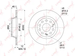 ���� ��������� ��������������� (282x12) | ��� | BN1198 LYNXauto BN1198 ����