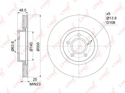 ���� ��������� ������������� (300x25) | ����� | BN1218 LYNXauto BN1218 ����