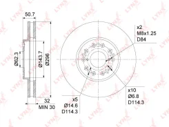 ���� ��������� ������������� (296x32) | ����� | BN1165 LYNXauto BN1165 ����