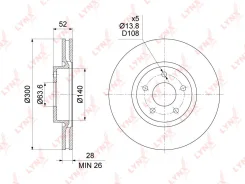 ���� ��������� ������������� (300x28) | ����� | BN1461 LYNXauto BN1461 ����