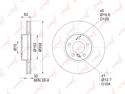 ���� ��������� ������������� (332x30) | ����� | BN1006 LYNXauto BN1006 ����