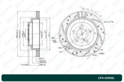 ���� ��������� ��������������� G-Brake GFR02950L, ����� �������� GFR02950L ����