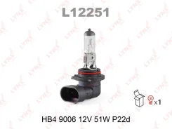 ����� HB4 9006 12V 51W P22D L12251 LYNXauto L12251 ����