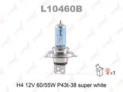 ����� H4 12V 60/55W P43T-38 Super White L10460B LYNXauto L10460B ����