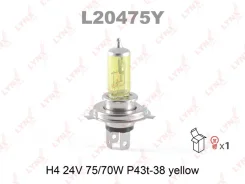 ����� H4 24V 75/70W P43T-38 Yellow HCV L20475Y LYNXauto L20475Y ����