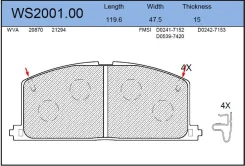 ������� ��������� �������� �������� ��� Toyota Corolla, Toyota Carina, Toyota Avensis jeenice ws200100 WS200100 ����