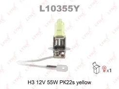 ����� H3 12V55W Pk22s Yellow LYNXauto L10355Y L10355Y ����