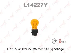 ����� PY27/7 12V W2,5X16Q Amber LYNXauto L14227Y L14227Y ����