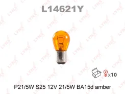 ����� P21/5W S25 12V 21/5W BA15D Amber LYNXauto L14621Y L14621Y ����