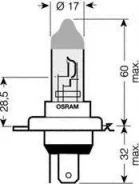 ����� H4 12V 60/55W P43t Ultra LIFE Osram 64193ULT-01B 64193ULT01B ����