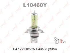 ����� H4 12V 60/55W P43T-38 Yellow LYNXauto L10460Y L10460Y ����