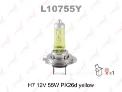 ����� H7 12V 55W PX26d Yellow LYNXauto L10755Y L10755Y ����