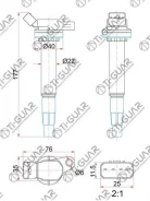 ������� ��������� /TI-GUAR ��� Toyota Corolla 2007-/1ZRFE, Lexus NX200 3Zrfae; TG-90919-02258; (IC2005 ST- IGC113A) 9091902252 90919C2003 Tiguar TG-90...