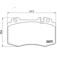 ������� ����. ���. Mercedes W220 S280-S600 98-, W163 ML430/ML55AMG 8/99- Brembo P50041 P50041 ����