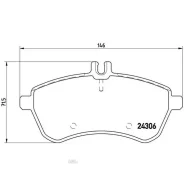 ������� ��������� (�������) Mercedes-Benz C-Class 07-15 / E-Class 09-17 Brembo P50070, �������� P50070 ����