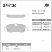 ������� ������ Mercedes VITO (W447) SP4130 Sangsin Brake SP4130 SP4130 ����