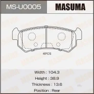 ������� ��������� �������� ������ Chevrolet Lacetti 2003-2012, Chevrolet Nubira 2003-2011, Chevrolet Optra 2003-2011 Masuma MSU0005 MSU0005 ����