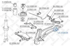 ����������� ������. ������Honda Civic 91-95, Rover 200/400 89-95 Stellox 8737033SX ����