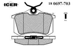 ������� �������� ������ VW Golf III 2.0-2.9/1.9TDi 96-99/IV 1.6 00 ICER 180697-703 180697703 ����