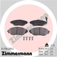 ������� �������� �����. 175x70x20 Seat Alhambra, VW Sharan 1.4/2.0TSi/2.0TDi 10 Zimmermann 247382002 ����