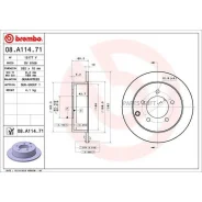 ���� ��������� ����. � �� ��������� Mitsubishi Lancer VII (CS_A CT_A) 03/00-12/13 / Mitsubishi LANC Brembo 08A11471 - 08A11471 ����