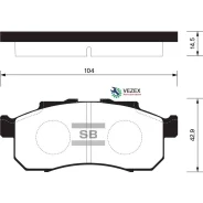 ������� ����. �������� Hi-Q Honda BEAT 91- (AN-332K) JAZZ I (83-86) Sangsin Brake SP1608 SP1608 ����