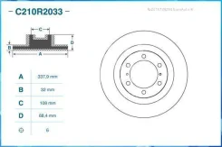 ���� ��������� �������� Toyota LAND Cruiser Prado (J150) 10- (TRW DF7880) C210R2033 Cworks C210R2033 C210R2033 ����