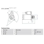 ������� �/� ����������� ���� VAG A6 2,5TDi (� 97�) ��������������� Bosch 0986018020 0986018020 ����