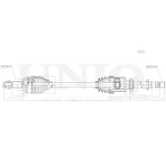 ������ � ����� �������� ������ Renault Kangoo I-II 05- (����/����) UNIO CVJ10028 CVJ10028 ����