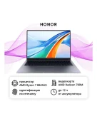 Honor MagicBook X 16 Plus. 16", 3,8����, ��� 16 ��, ���� 512���, WiFi: 1, Bluetooth: 1, ����������� �� 12��. ����