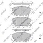 ������� ��������� �������� Opel Insignia 1.6-2.0CDTi 08 SP1402 Sangsin Brake SP1402 SP1402 ����