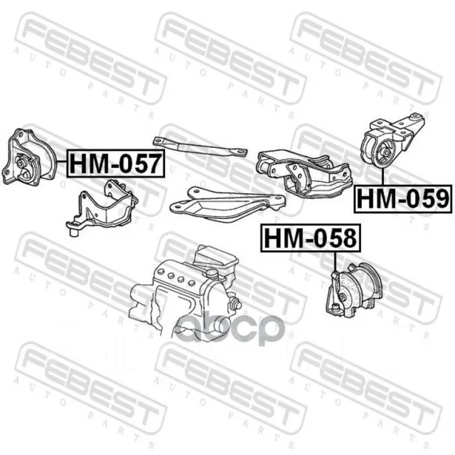 ����� ��������� ������ Honda LOGO GA3/GA5 1996�2001 HM-059 Febest ���. HM-059 HM059 ����