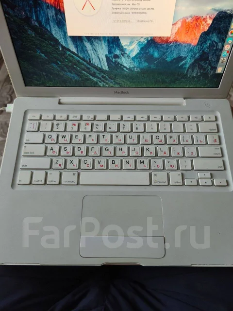 Apple MacBook 13. 13", 2,1����, ��� 4 ��, ���� 500���, WiFi: 1, Bluetooth: 1, ����������� �� 1��. ����